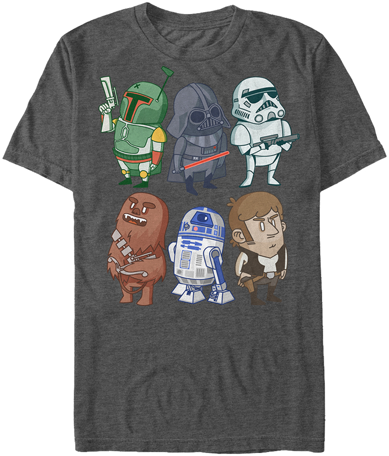Star Wars Cartoon Characters T-Shirt