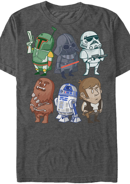 Star Wars Cartoon Characters T-Shirt - main product image