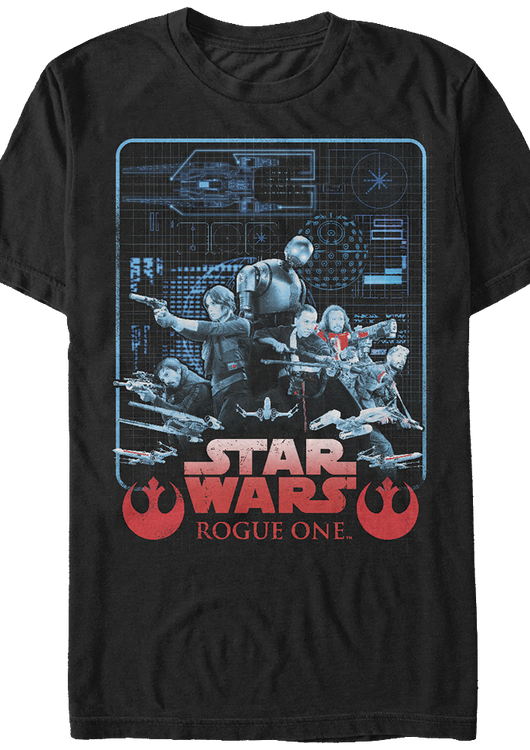 Star Wars Rogue One Blueprint T-Shirt - main product image