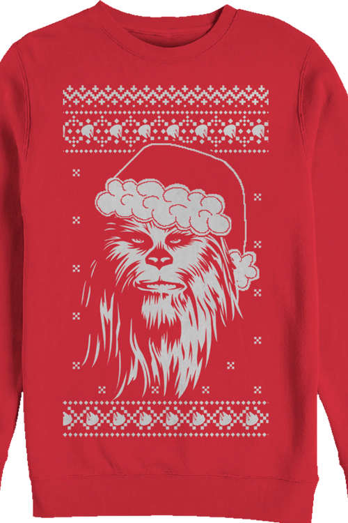 Star Wars Santa Hat Chewbacca Sweatshirtmain product image