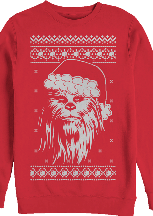 Star Wars Santa Hat Chewbacca Sweatshirt - main product image