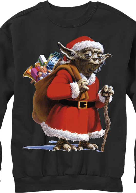 Star Wars Yoda Santa Claus Ugly Faux Christmas Sweater - main product image