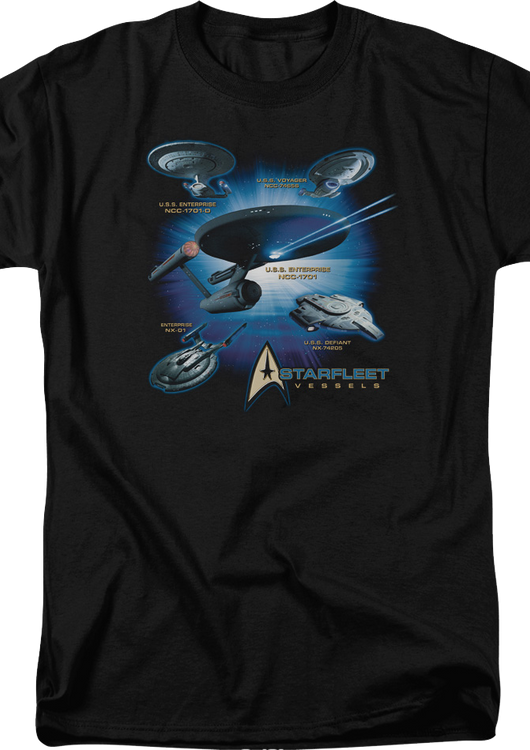 Starfleet Vessels Star Trek T-Shirt - main product image