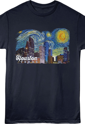Starry Night Houston Texas T-Shirt