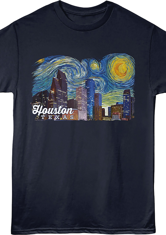 Starry Night Houston Texas T-Shirt - main product image