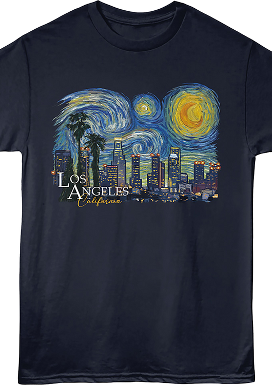 Starry Night Los Angeles California T-Shirt - main product image