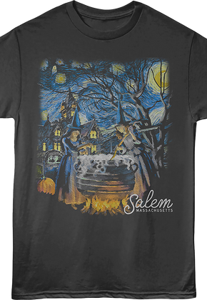 Starry Witch Night Salem Massachusetts T-Shirt