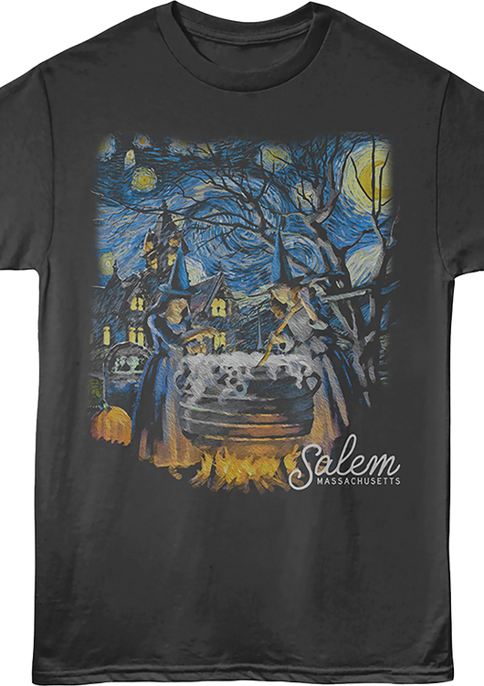 Starry Witch Night Salem Massachusetts T-Shirt - main product image