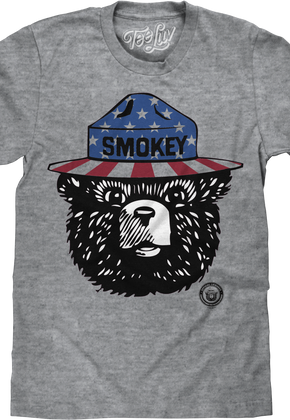 Stars And Stripes Smokey Bear T-Shirt