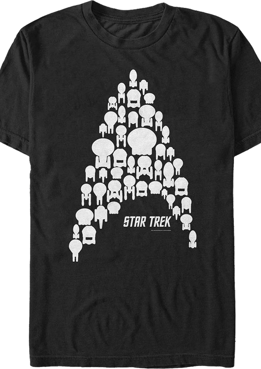 Starships Creating Starfleet Logo Star Trek T-Shirt - main product image