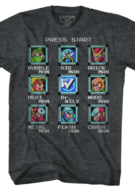 Start Screen Mega Man T-Shirt - main product image