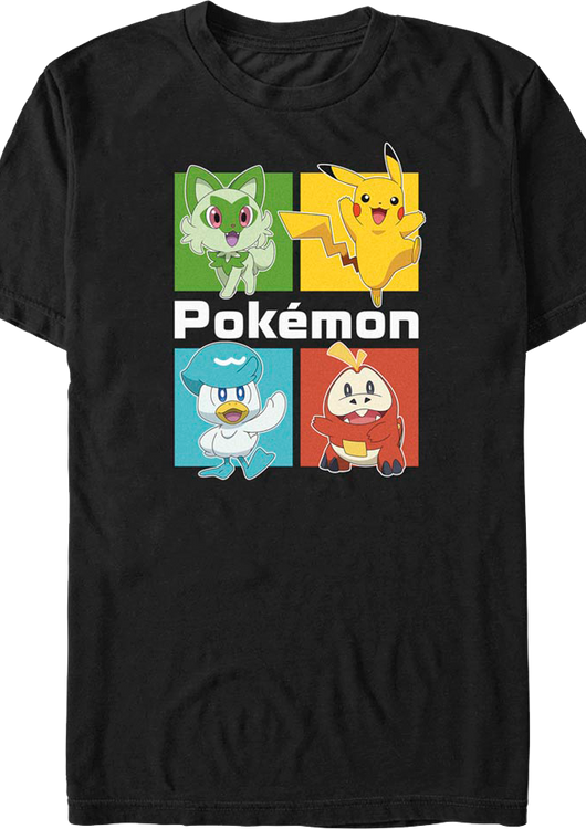 Starter Squares Pokemon T-Shirt - main product image