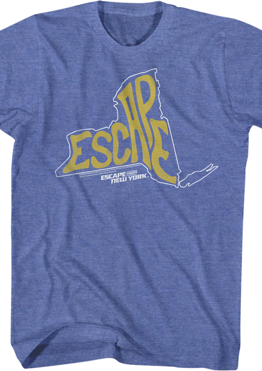 State Shape Escape From New York T-Shirt - main product image