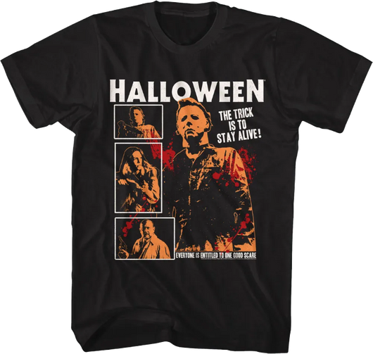 Stay Alive Collage Halloween T-Shirt - main product image