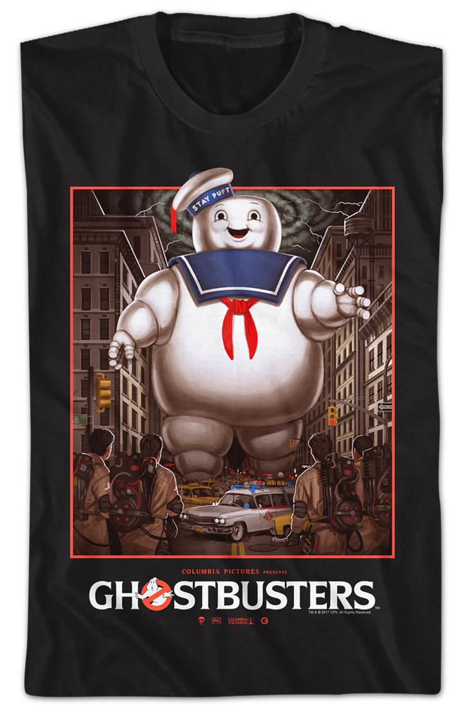 Stay Puft Marshmallow Man vs Ghostbusters TShirt