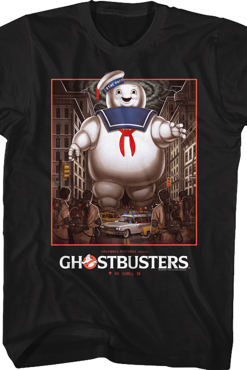 Stay Puft Marshmallow Man vs Ghostbusters T-Shirt - main product image