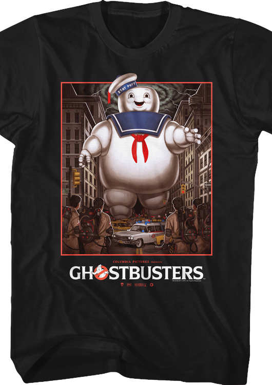 Stay Puft Marshmallow Man vs Ghostbusters T-Shirt - main product image