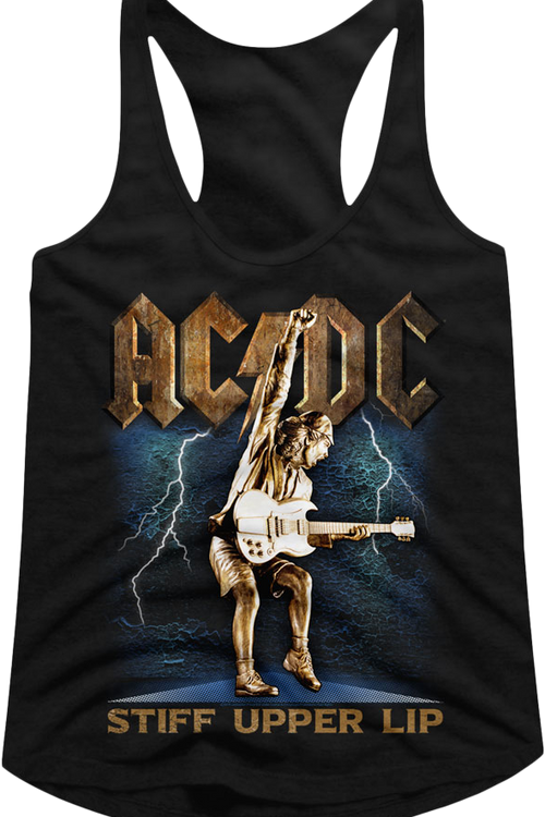 Ladies Stiff Upper Lip ACDC Racerback Tank Topmain product image