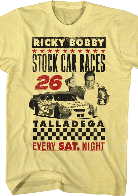 Stock Car Races Talladega Nights T-Shirt - main product image
