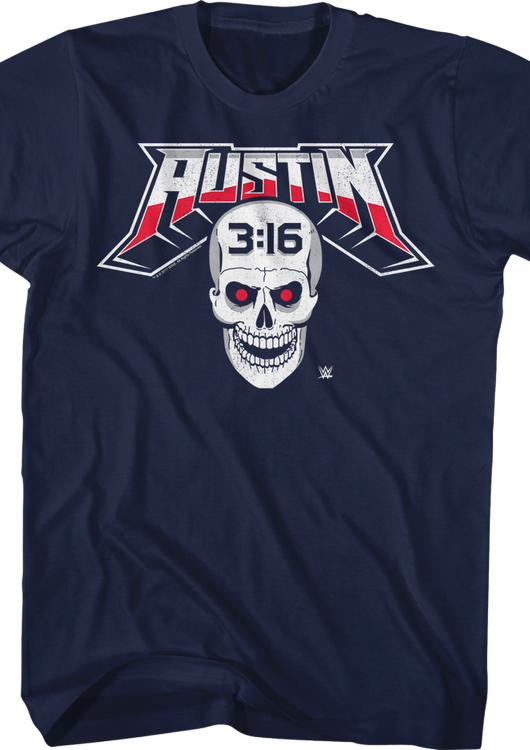 Stone Cold Steve Austin Skull T-Shirt - main product image