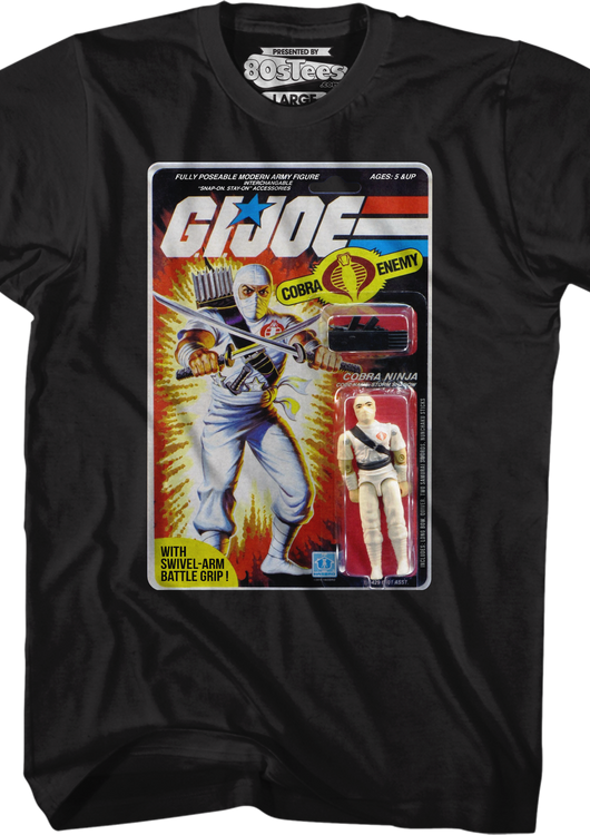 Storm Shadow Figure Box Art GI Joe T-Shirt - main product image