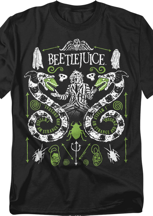 Strange And Unusual Icons Beetlejuice T-Shirt - main product image