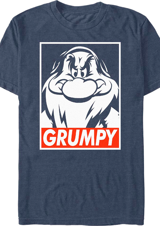 Street Art Grumpy Snow White And The Seven Dwarfs T-Shirt - main product image