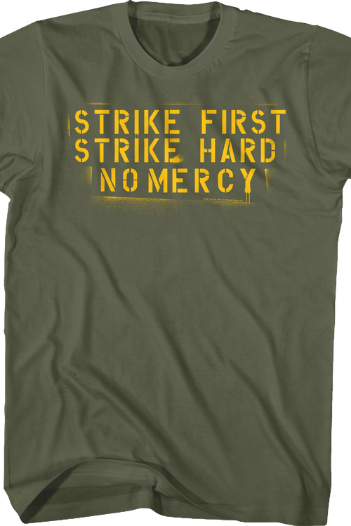 Strike First Strike Hard No Mercy Karate Kid Shirt - main product image