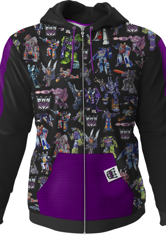 Striped Decepticons Transformers Hoodie - main product image