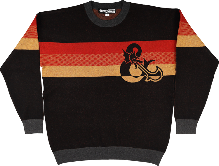 Retro Stripes Dungeons & Dragons Knitted Sweatermain product image