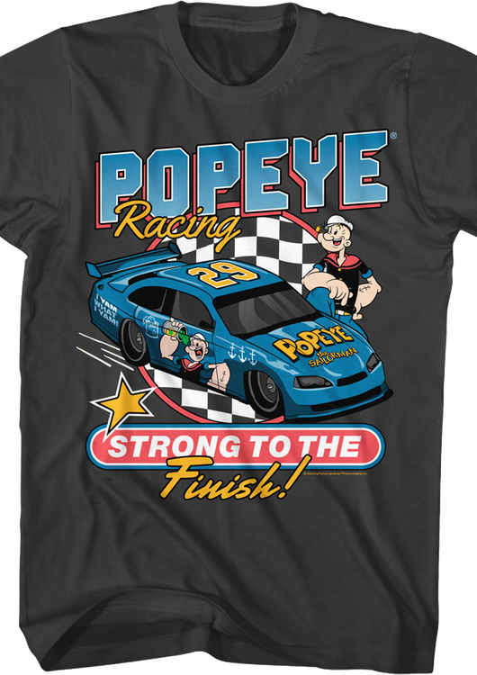 Strong To The Finish Racing Popeye T-Shirt - main product image