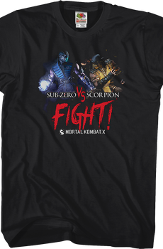 Sub-Zero vs Scorpion Mortal Kombat X T-Shirt