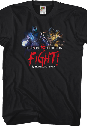 Sub-Zero vs Scorpion Mortal Kombat X T-Shirt