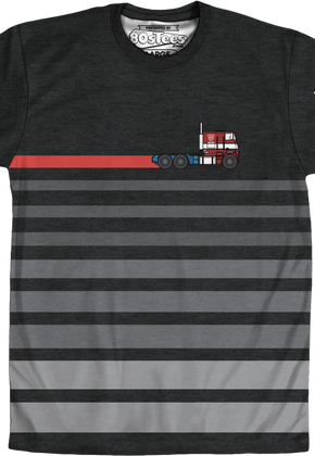 Sublimated Optimus Prime Stripe Transformers Shirt