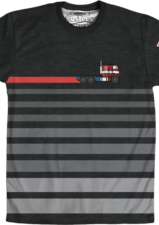 Sublimated Optimus Prime Stripe Transformers Shirt - main product image