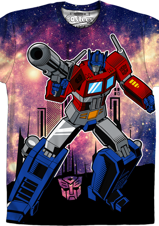 Sublimation Galaxy Optimus Prime Transformers Shirt - main product image