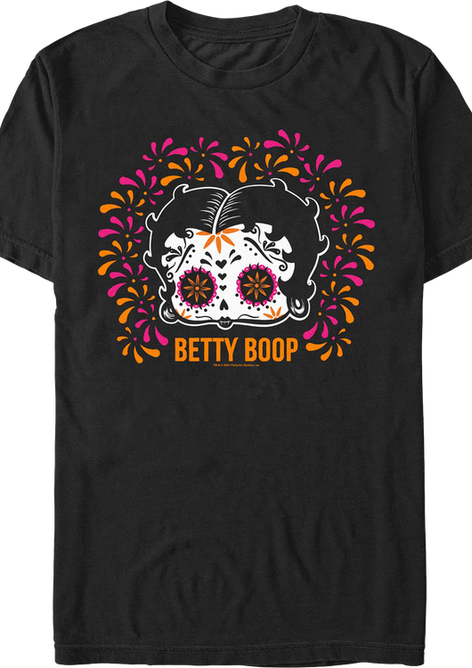 Sugar Skull Betty Boop T-Shirt - main product image