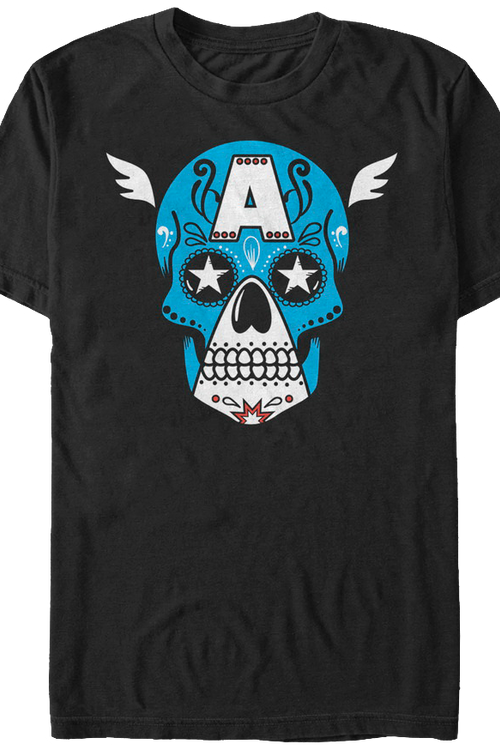 Sugar Skull Captain America T-Shirtmain product image