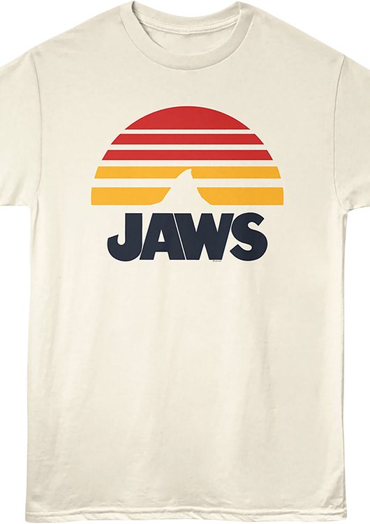 Sunset Shark Fin Jaws T-Shirt - main product image
