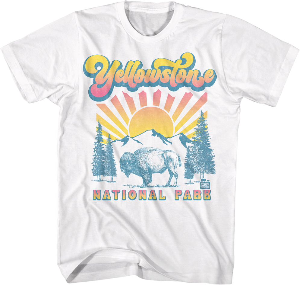 Sunset Yellowstone National Park T Shirt sunset-yellowstone-national-park-t-shirt
