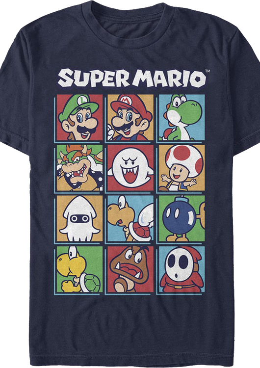Super Mario Bros. Character Blocks Nintendo T-Shirt - main product image