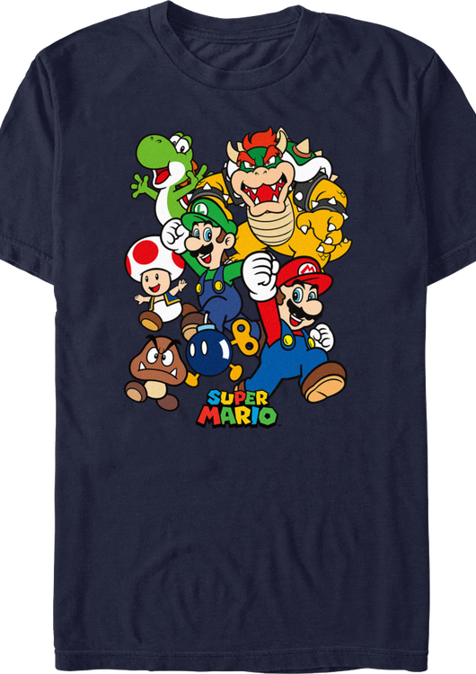 Super Mario Bros. Character Collage Nintendo T-Shirt - main product image