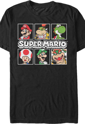 Super Mario Bros. Character Pictures Nintendo T-Shirt