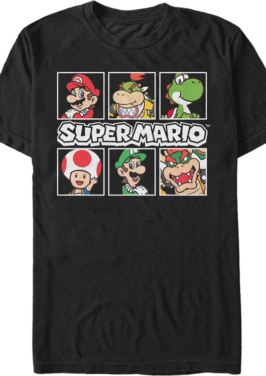 Super Mario Bros. Character Pictures Nintendo T-Shirt - main product image