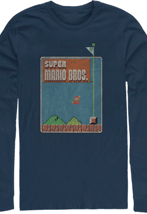 Super Mario Bros. Flagpole Nintendo Long Sleeve Shirt