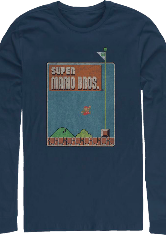 Super Mario Bros. Flagpole Nintendo Long Sleeve Shirt - main product image