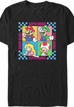 Super Mario Bros. Four Square Nintendo T-Shirt