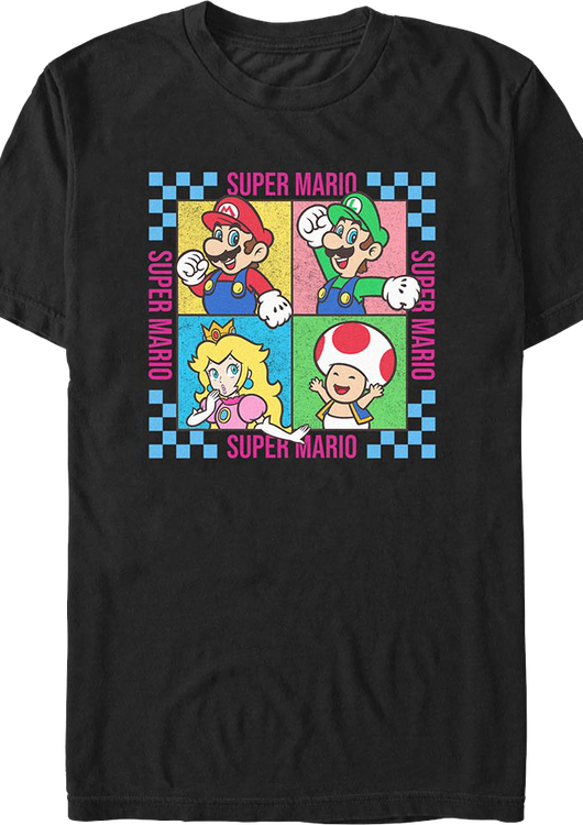 Super Mario Bros. Four Square Nintendo T-Shirt - main product image