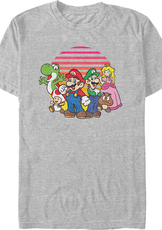 Super Mario Bros. Retro Group Photo Nintendo T-Shirt - main product image