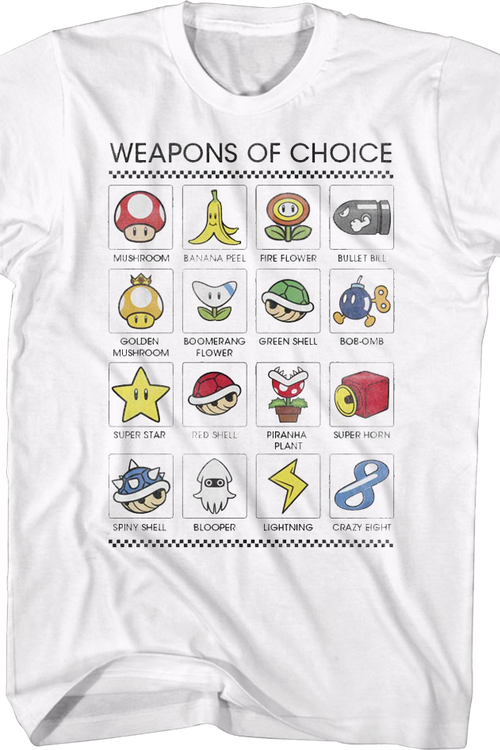 Super Mario Bros. Weapons of Choice Nintendo T-Shirtmain product image